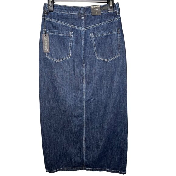 Blank NYC Womens High Waist Denim Dark Blue Maxi Skirt Size 26 - Picture 3 of 14